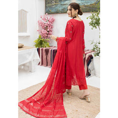 Schick Koel Viscose Schiffli Boring Embroidered Unstitched Suit With Fancy Dupatta - 5