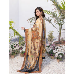 Janan Printed Lawn Embroidered  Suit 3Pcs with Cut Work Dupatta - 5