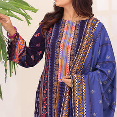 Jhalak Linen Printed Unstitched 3Pcs Suit - 10, Women, 3Pcs Shalwar Suit, VS Textiles, Chase Value