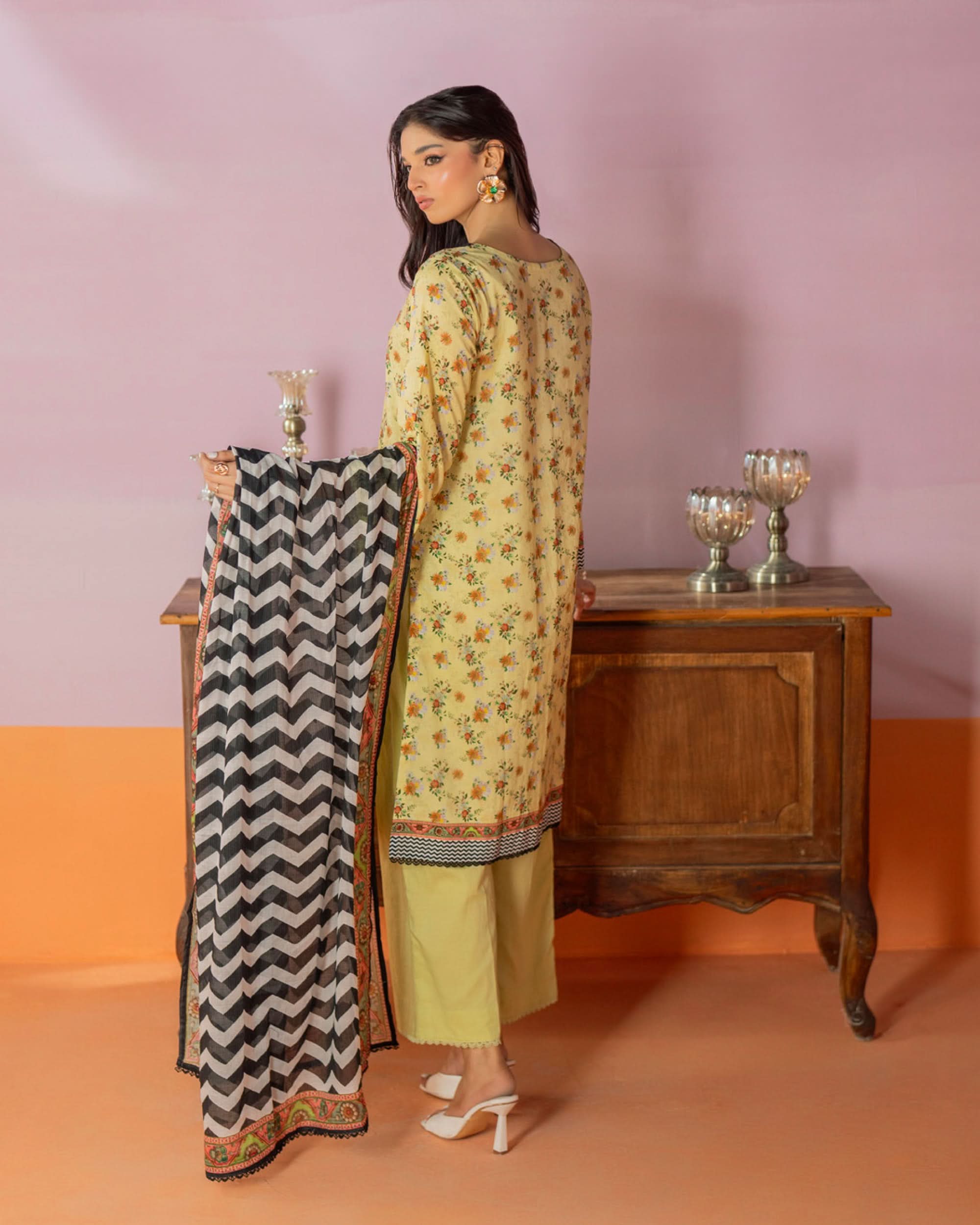 Salina Women’s 3PC Printed Suit-10, Women, 3Pcs Shalwar Suit, Chase Value, Chase Value