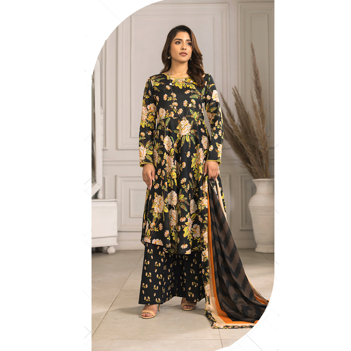 Zohra Classic By Motifz Lawn Digital Printed Unstitched Suit 3-Pcs - 10, Women, 3Pcs Shalwar Suit, Motifz, Chase Value