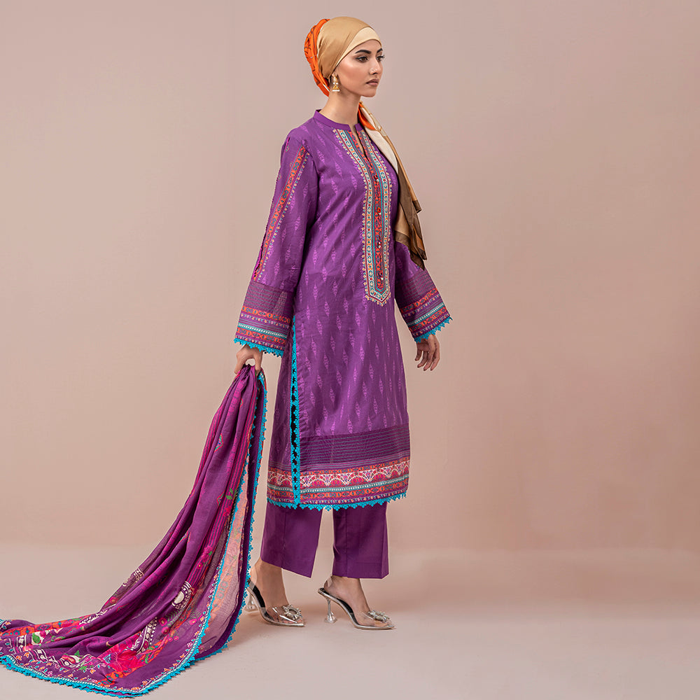 Eminent Embroidered lawn Digital Printed 3 pcs Suit - S24Lpe3P01, Women, Unstitched Kurti, Eminent, Chase Value