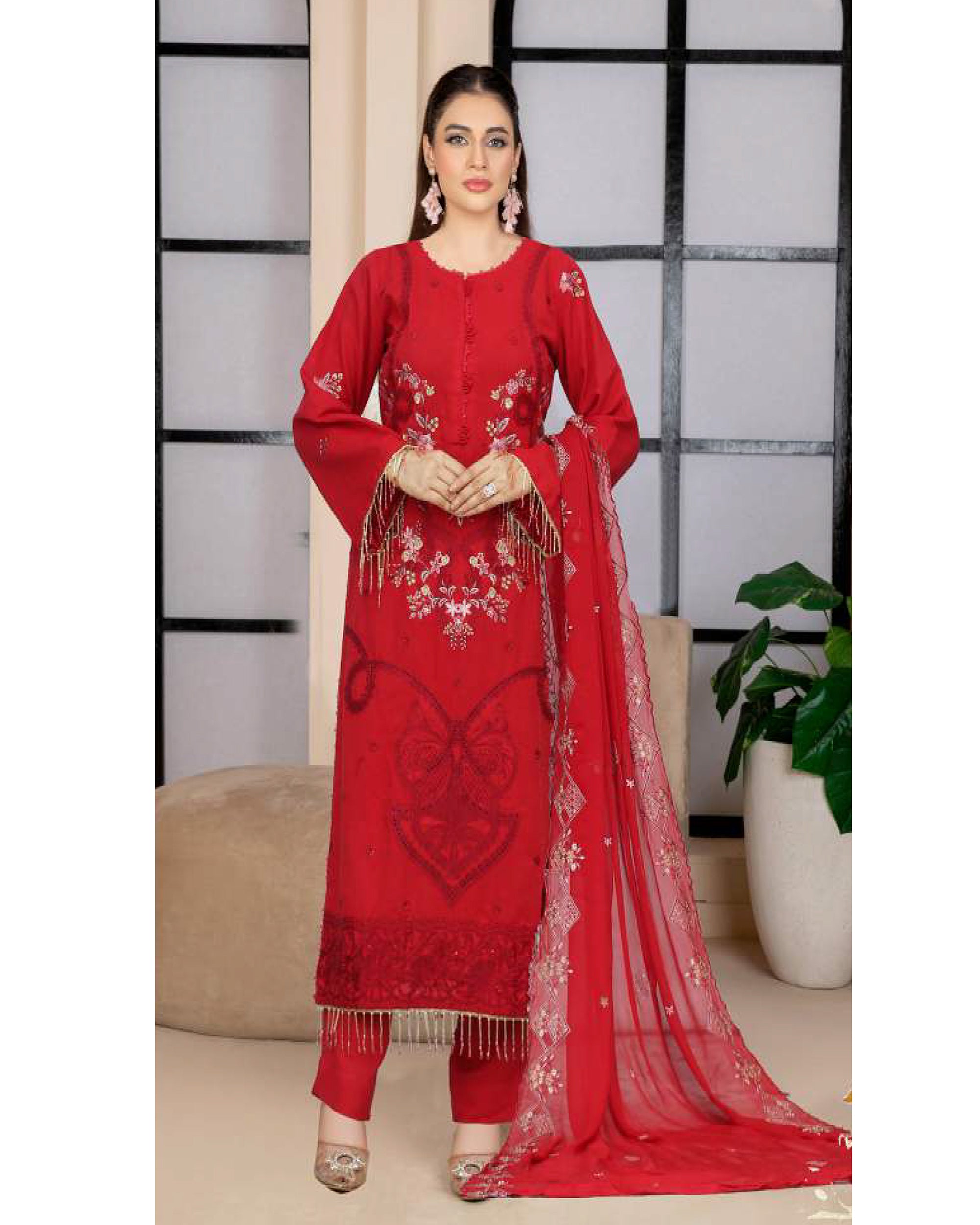 Noor Jahan Maha Noor Karandi Luxury Embroidered Suit with Dupatta - 6, Women, 3Pcs Shalwar Suit, Chase Value, Chase Value
