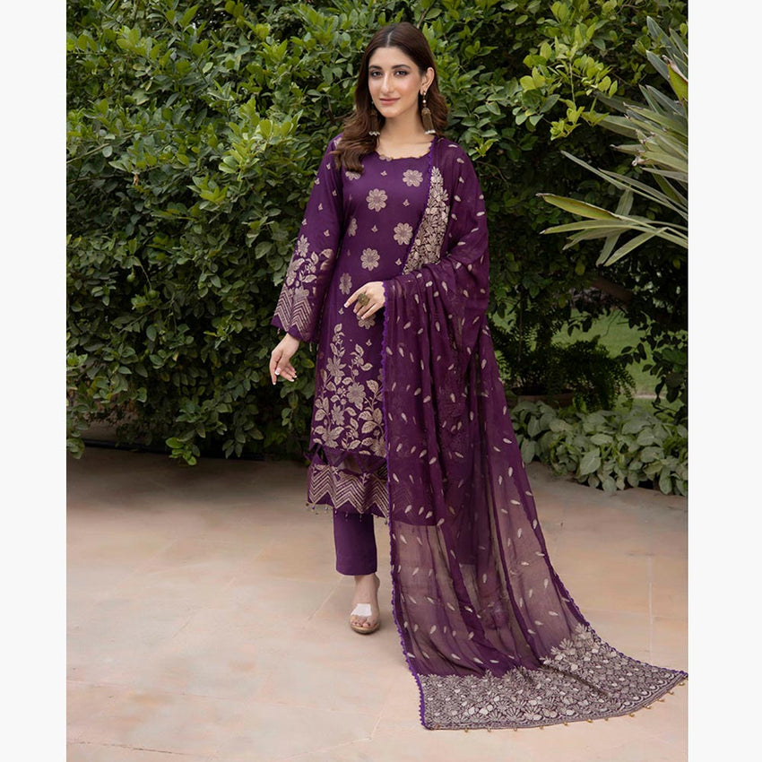 Schick Sofia Viscose Jacquard Broshia Unstitched 3Pcs Suit - 10, Women, 3Pcs Shalwar Suit, MI Creation, Chase Value