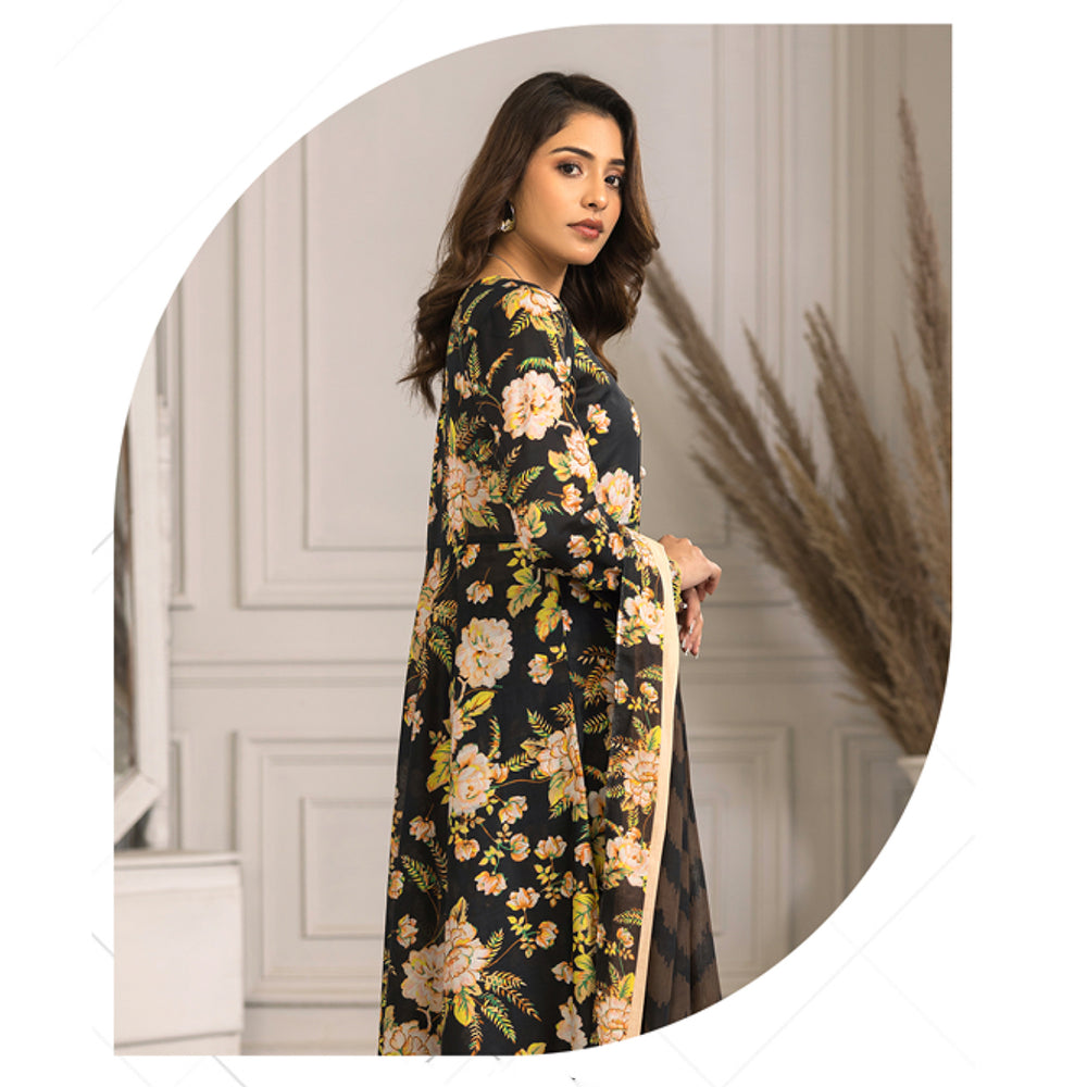 Zohra Classic By Motifz Lawn Digital Printed Unstitched Suit 3-Pcs - 10, Women, 3Pcs Shalwar Suit, Motifz, Chase Value