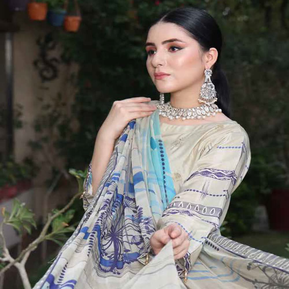 Schick Tulsi Chikankari Embroidered Un-stitched 3pcs Suit - 1, Women, 3Pcs Shalwar Suit, MI Creation, Chase Value