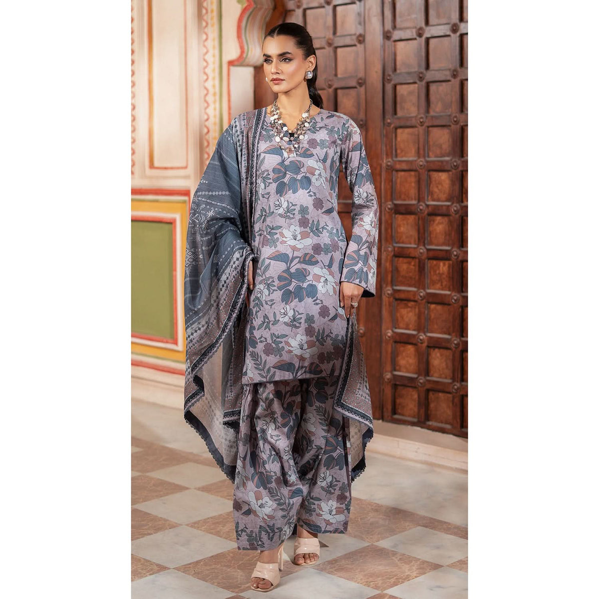 Colors Identic Separates By Al Zohaib Digital Printed 3 Pcs Suit - 8, Women, 3Pcs Shalwar Suit, Al-Zohaib Textiles, Chase Value