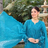 Summer Vibes By Dr. Haris Chikankari Lawn Unstitched 4 Pec Suit - 2, Women, 3Pcs Shalwar Suit, MI Creation, Chase Value