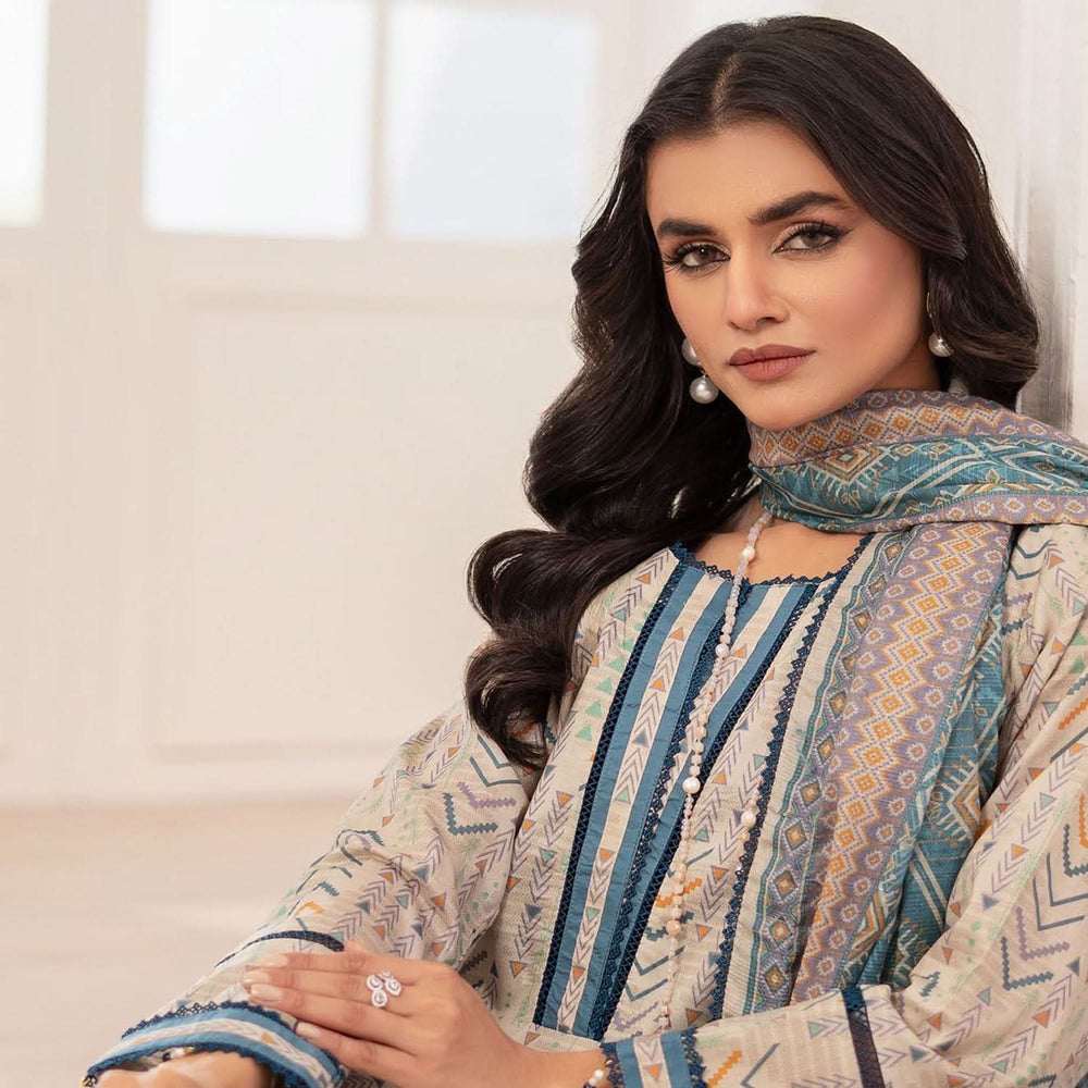 Al Zohaib Colors Digital Printed Unstitched Lawn 3 Pcs Suit - 10, Women, 3Pcs Shalwar Suit, Al-Zohaib Textiles, Chase Value