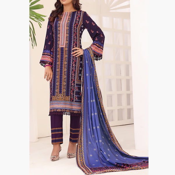 Jhalak Linen Printed Unstitched 3Pcs Suit - 10, Women, 3Pcs Shalwar Suit, VS Textiles, Chase Value