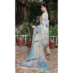 Schick Tulsi Chikankari Embroidered Un-stitched 3pcs Suit - 1