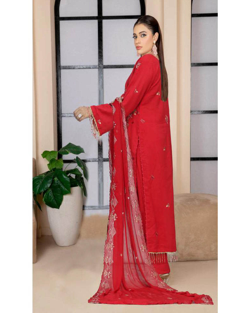Noor Jahan Maha Noor Karandi Luxury Embroidered Suit with Dupatta - 6, Women, 3Pcs Shalwar Suit, Chase Value, Chase Value