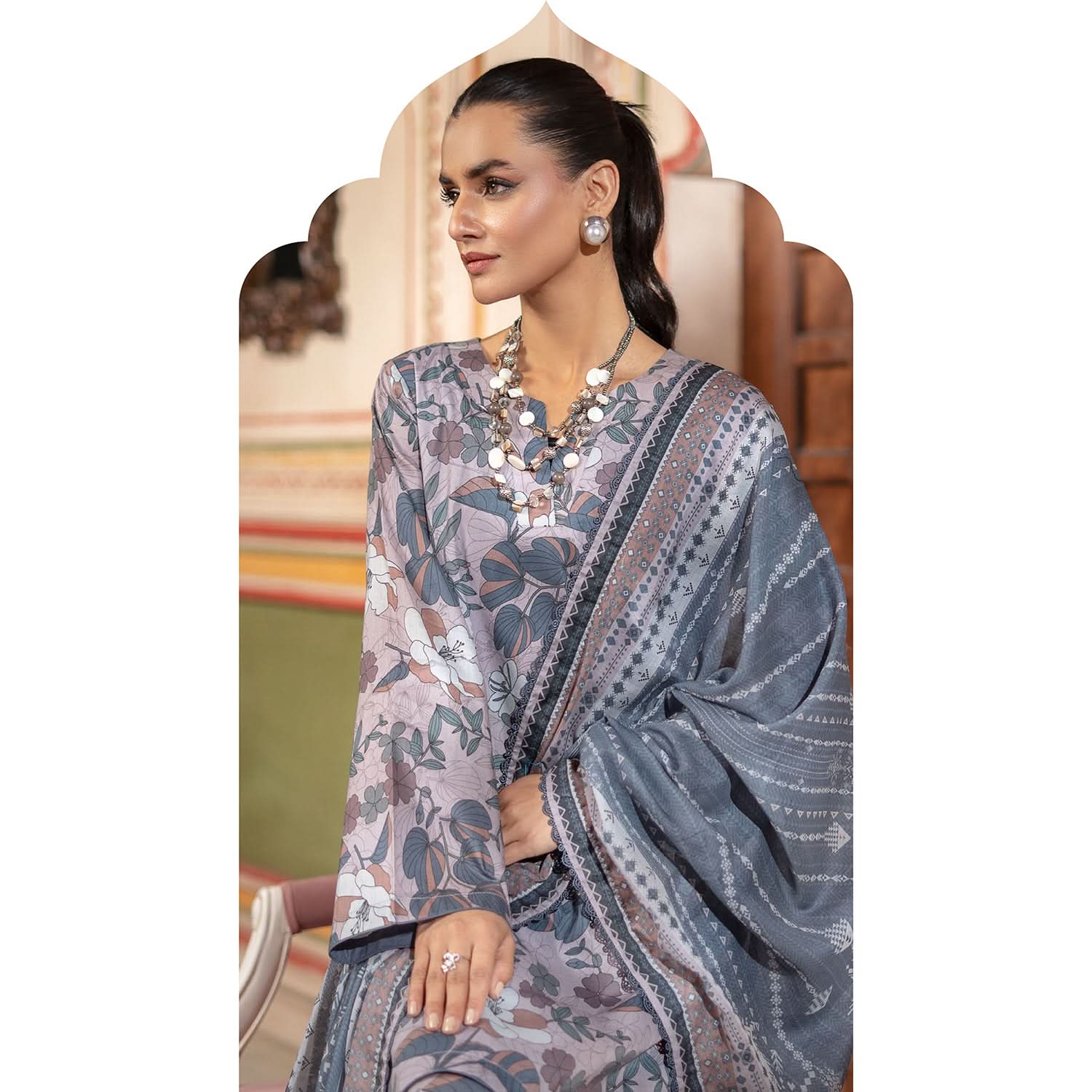 Colors Identic Separates By Al Zohaib Digital Printed 3 Pcs Suit - 8, Women, 3Pcs Shalwar Suit, Al-Zohaib Textiles, Chase Value