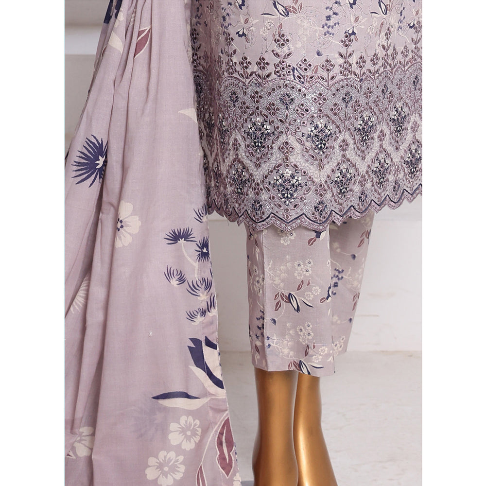 3D Daman kari By MI Creation Printed Lawn With Embroidered Unstitched 3Pcs Suit - 2, Women, 3Pcs Shalwar Suit, MI Creation, Chase Value