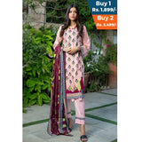 Rangreza Printed Lawn Unstitched 3 Pc Suit - V-5, Women, 3Pcs Shalwar Suit, ZS Textiles, Chase Value