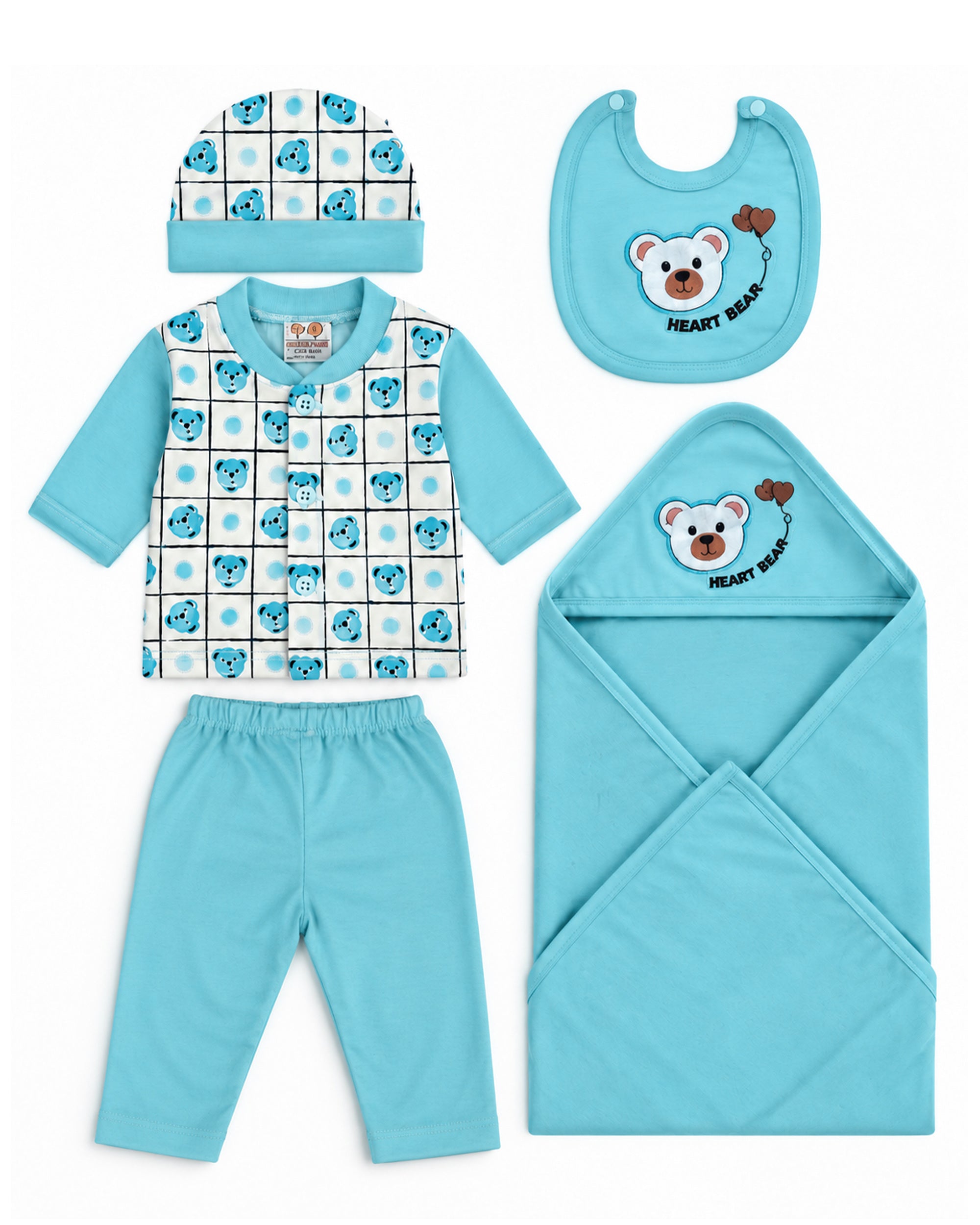 Newborn Baby Gift Set - 5 Pcs Suit Set