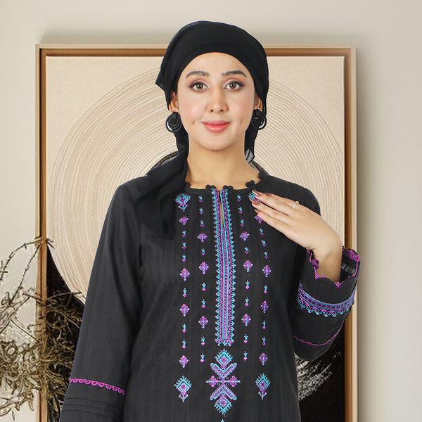 Eminent Leno Embroidered Kurti - ES24LDE1P02