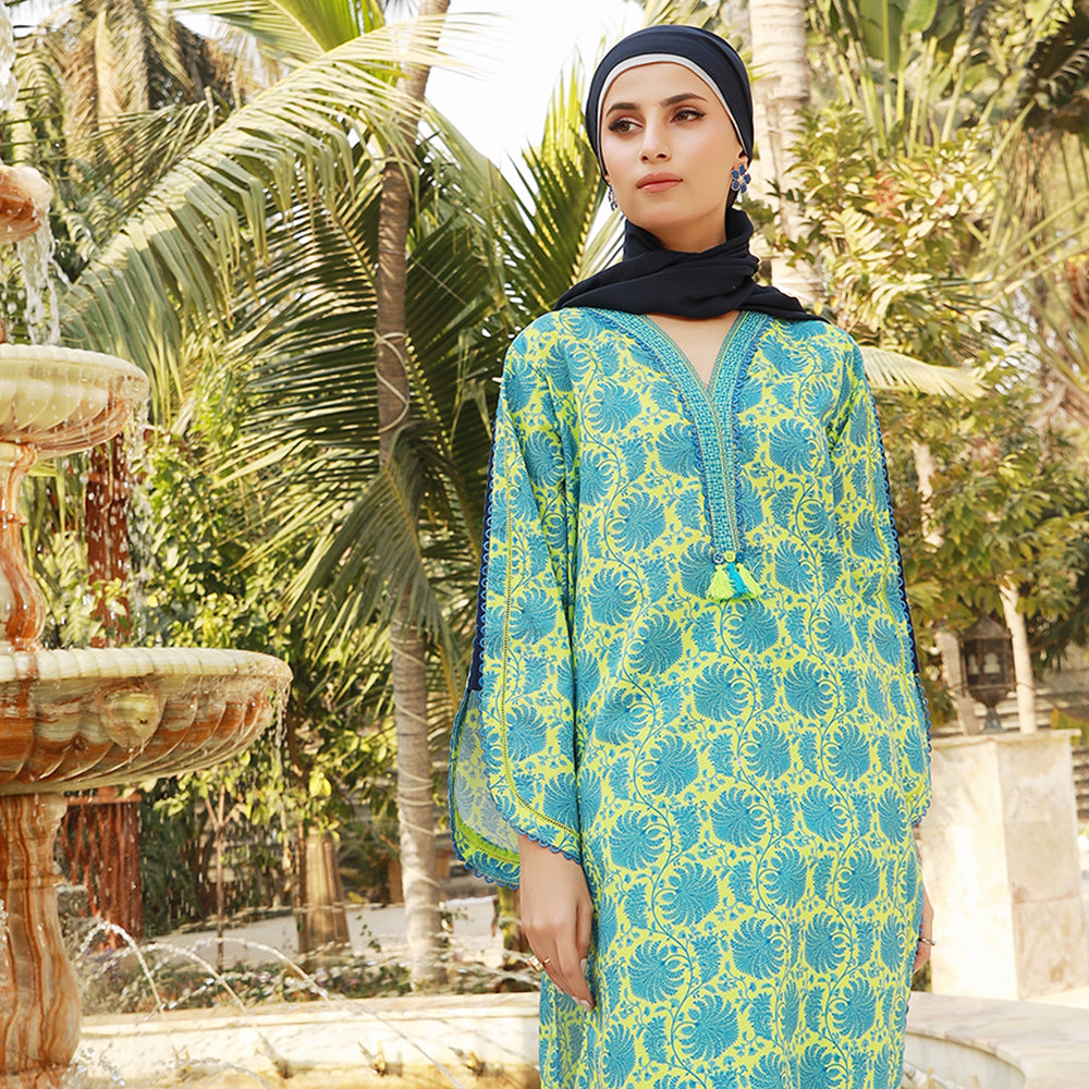 Eminent Printed Doriya Lawn Unstitched Kurti - 4, Women, Unstitched Kurti, Eminent, Chase Value