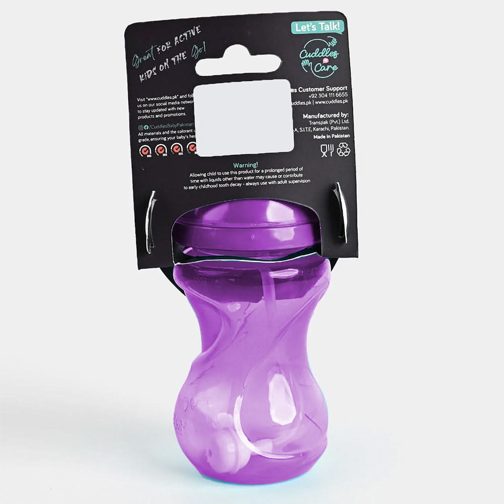 Cuddles Active Kids Straw cup 225ml - Purple, Feeding Supplies, Cuddles, Chase Value