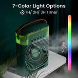 Air Cooler Fan A7776 N1 - Green, Rechargeable Fan, Chase Value, Chase Value