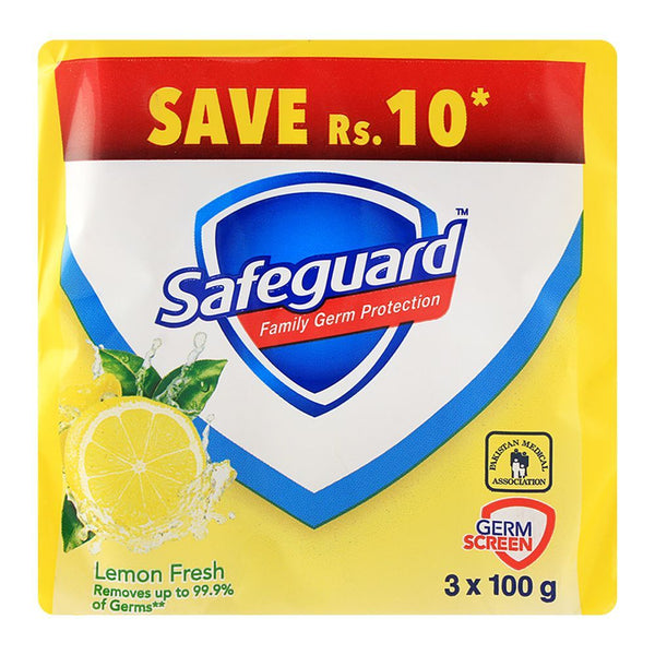 Safeguard Lemon Fresh Soap 3-Pack 100gm Value Pack, Soaps, Safeguard, Chase Value