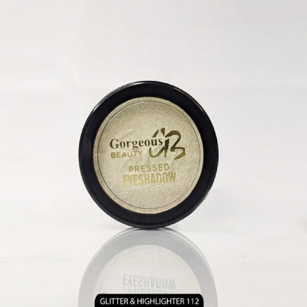 Gorgeous Beauty Pressed Eye Shadow Highlighter & Glitter - 112, Eyeshadow, Gorgeous Beauty, Chase Value