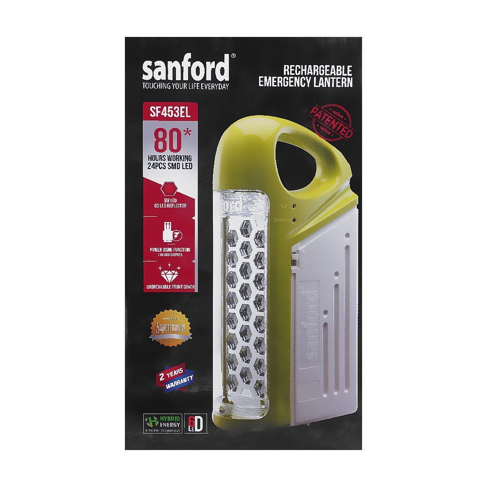 Sanford Rechargeable Emergency Light, SF-453 - Mix Colour, Emergency Lights & Torch, Sanford, Chase Value