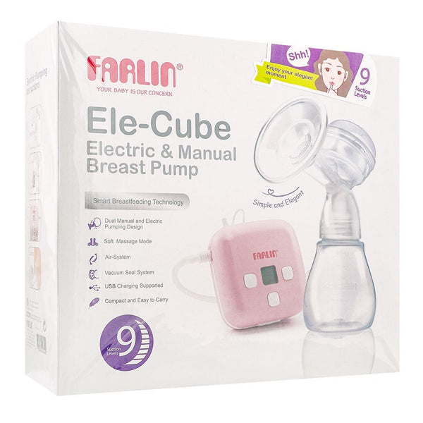 Farlin Ele-Cube Electric & Manual Breast Pump, AA-12002, Feeding Supplies, Chase Value, Chase Value