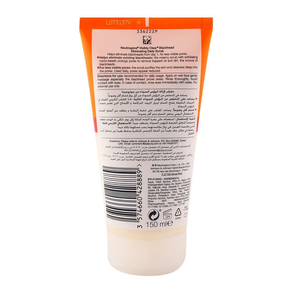 Neutrogena Visibly Clear Blackhead Eliminatineautrogena Scrub 150ml, Scrubs, Neutrogena, Chase Value