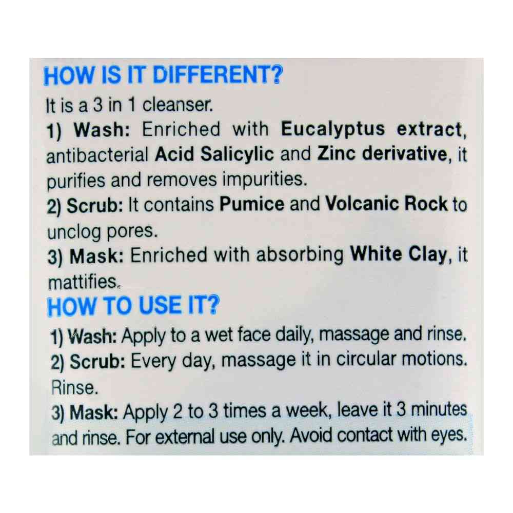 Garnier Skin Active Pure Active 3-In-1 Wash + Scrub +Mask, For Oily Skin, 50ml, Face Washes, Garnier, Chase Value