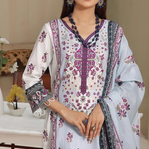 VS Malhar Cambric Printed Unstitched 3Pcs Suit V-1, Women, 3Pcs Shalwar Suit, VS Textiles, Chase Value