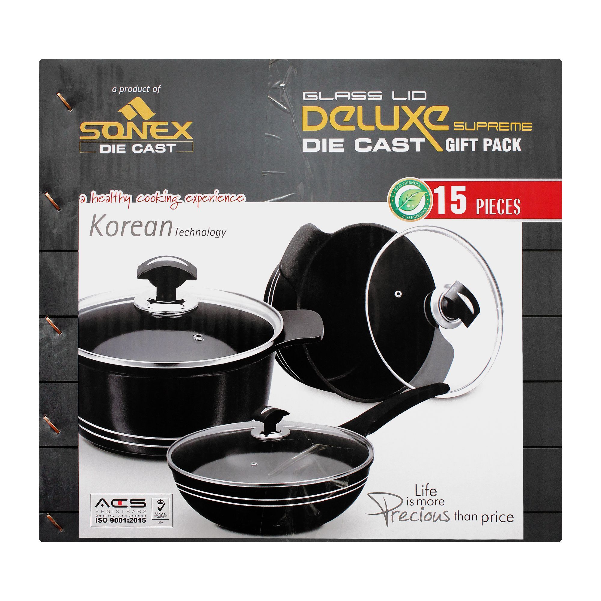 Sonex Non-Stick Cookware 15 Pieces - Deluxe Supreme, Cookware & Pans, Sonex, Chase Value