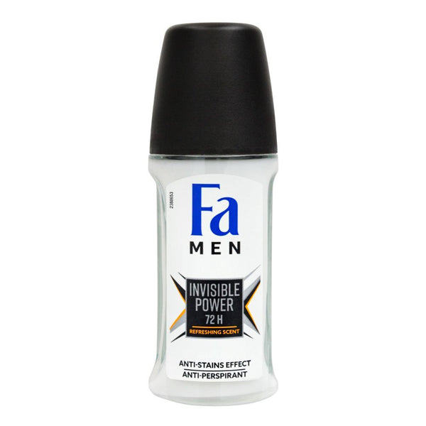 Fa Men 72H Invisible Power Refreshing Scent Roll-On Deodorant, For Men, 50ml, Body Roll On & Sticks, Fa, Chase Value