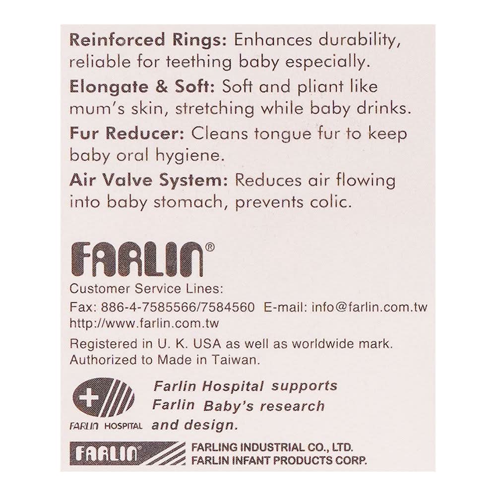 Farlin Golden Triangle Strethchy Fur Wide Neck Nipple, 0m+, P-3-S, Feeding Supplies, Farlin, Chase Value