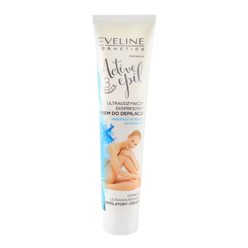 Eveline Active Epil Sea Minerals + Vitamin E Depilatory Cream 125ml, Hair Removal, Eveline, Chase Value