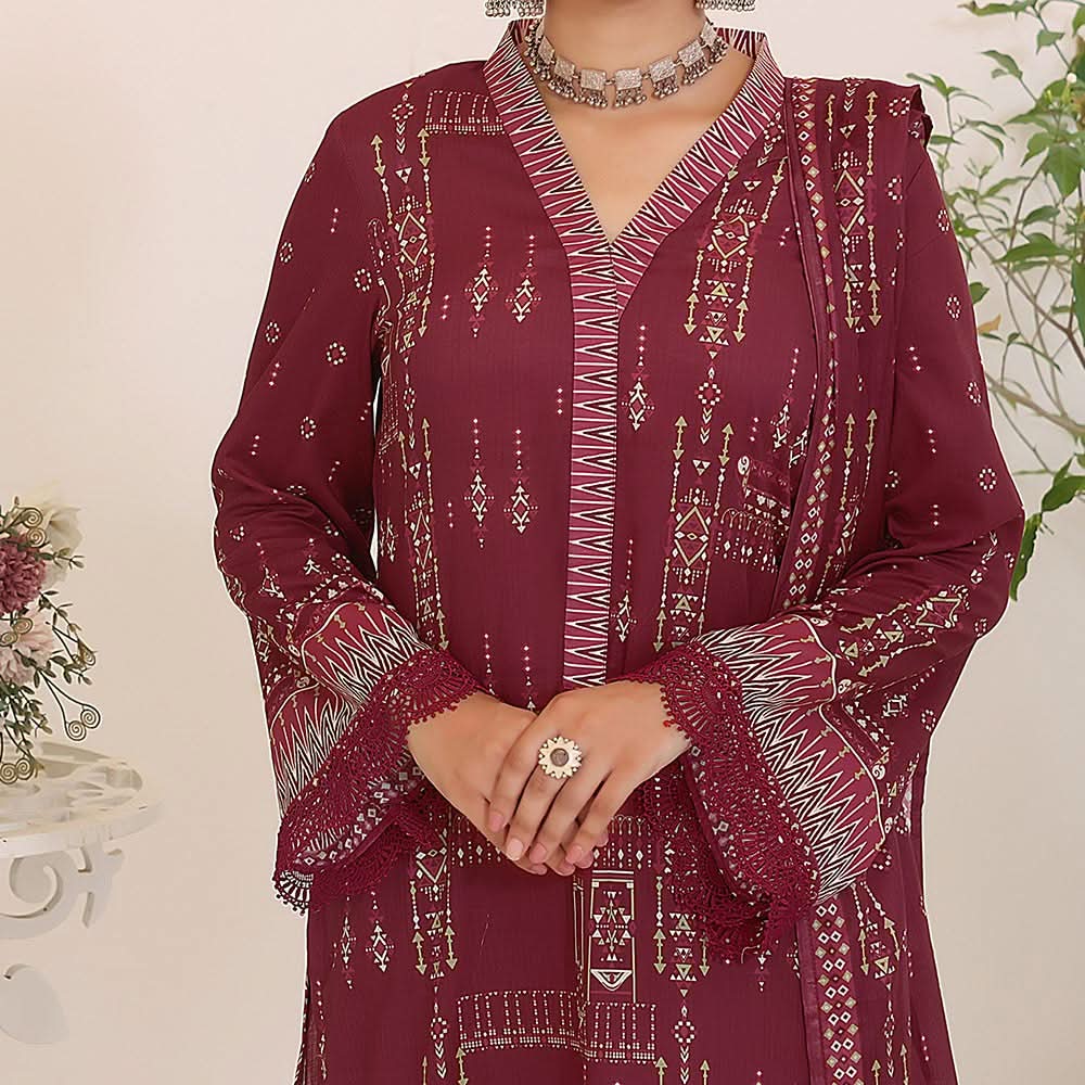 VS Misri Printed Lawn Unstitched 3Pcs Suit - 116, Women, 3Pcs Shalwar Suit, Vs Textile Mills, Chase Value