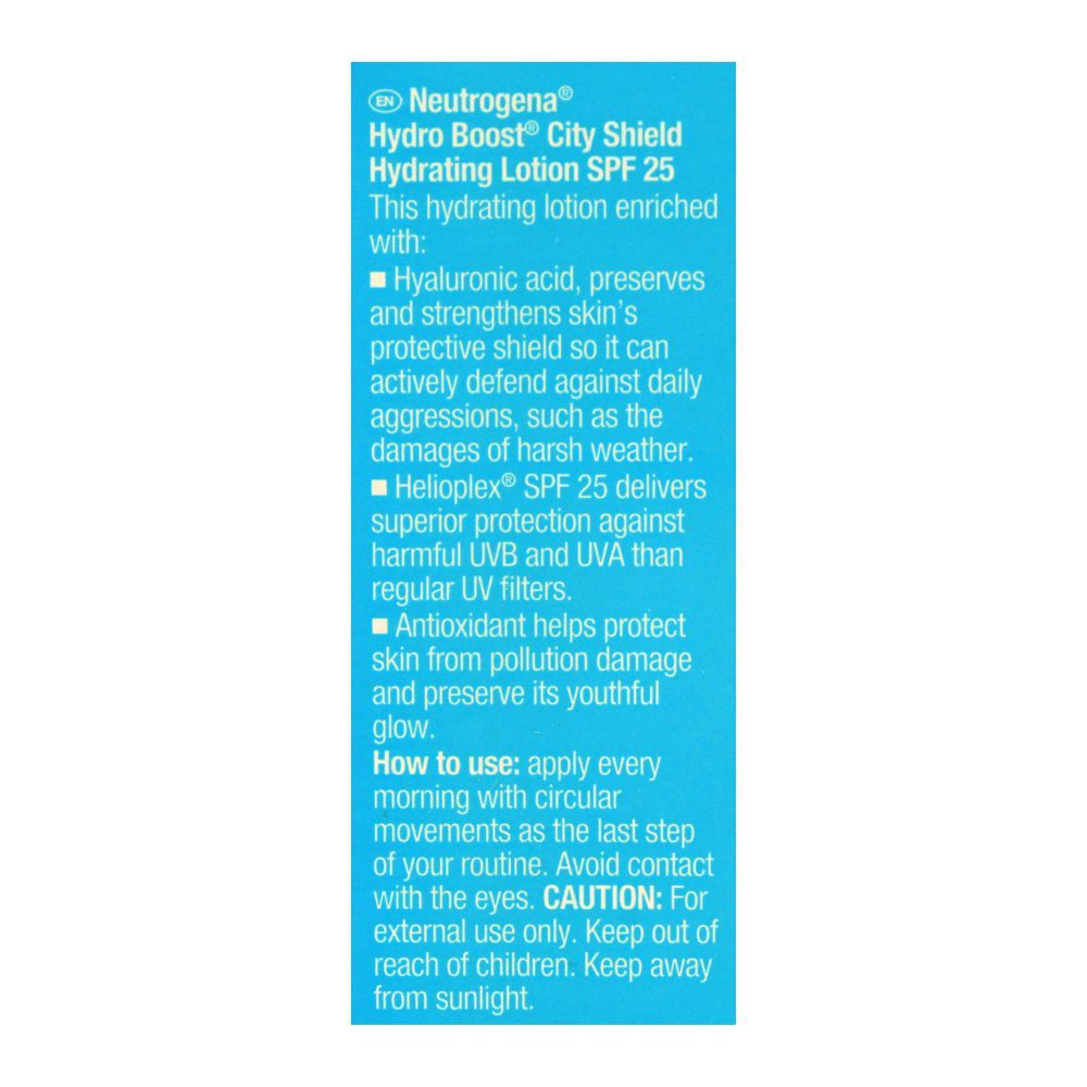 Neutrogena Hydro Boost City Shield Hydratineautrogena Lotion, Spf 25, 50ml, Creams & Lotions, Neutrogena, Chase Value