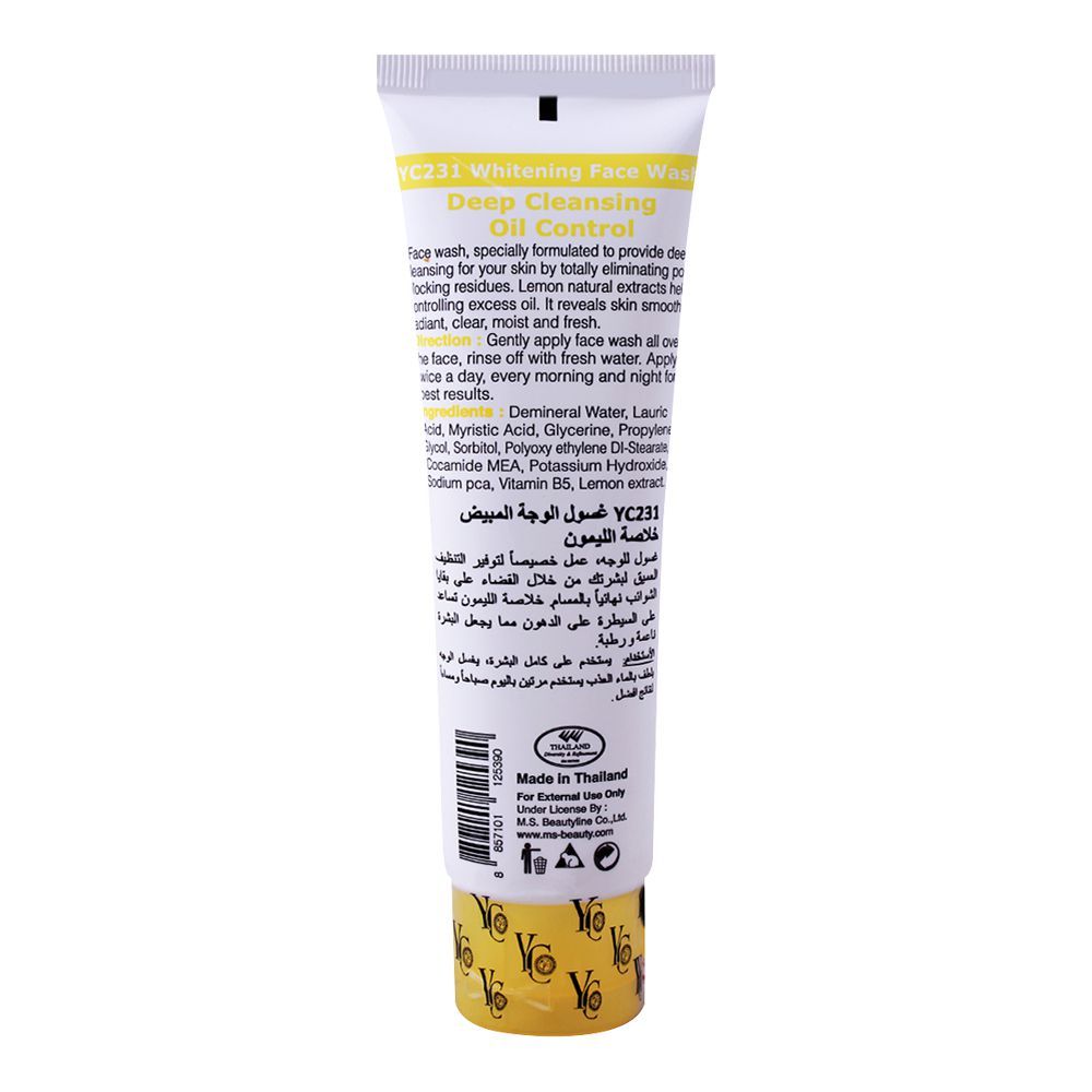 YC Whitening Face Wash, With Lemon Extract, 100ml, Face Washes, YC, Chase Value