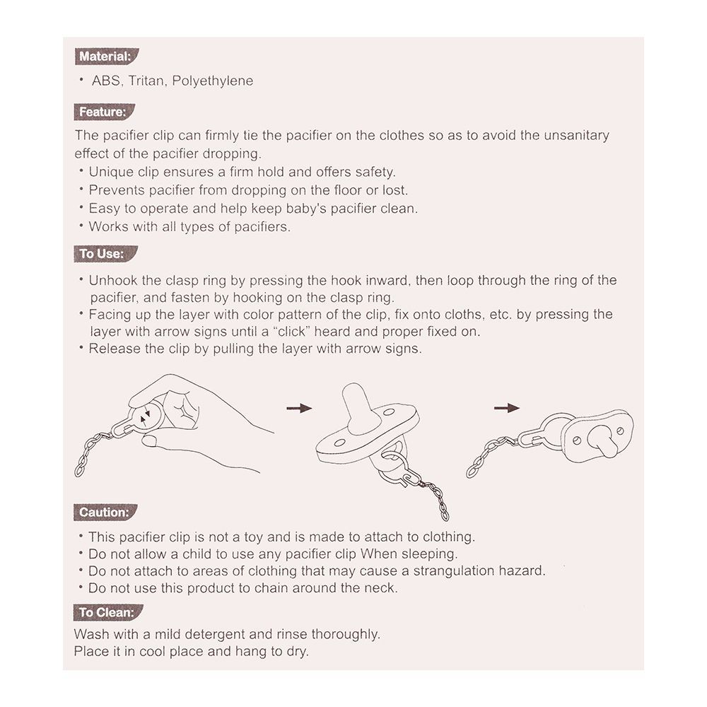 Farlin Doctor J. Pacifier Clip, 0m+, BA-30004, Infants Accessories, Farlin, Chase Value