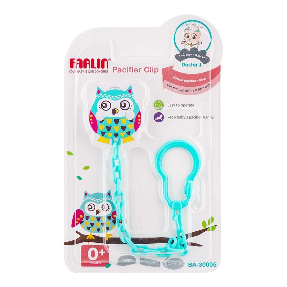 Farlin Doctor J. Pacifier Clip, 0m+, BA-30005, Infants Accessories, Farlin, Chase Value