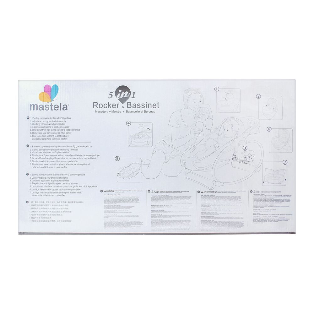 Mastela 5-In-1 Baby Rocker & Bassinet, 6033, Carrier Strollers & Furniture, Mastela, Chase Value