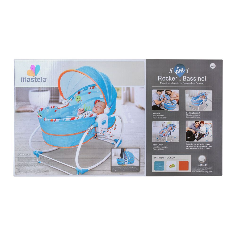 Mastela 5-In-1 Baby Rocker & Bassinet, 6038, Carrier Strollers & Furniture, Mastela, Chase Value