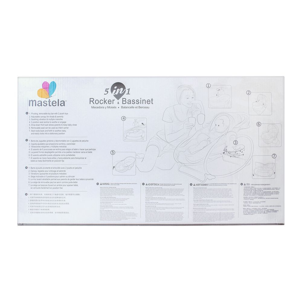 Mastela 5-In-1 Baby Rocker & Bassinet, 6038, Carrier Strollers & Furniture, Mastela, Chase Value