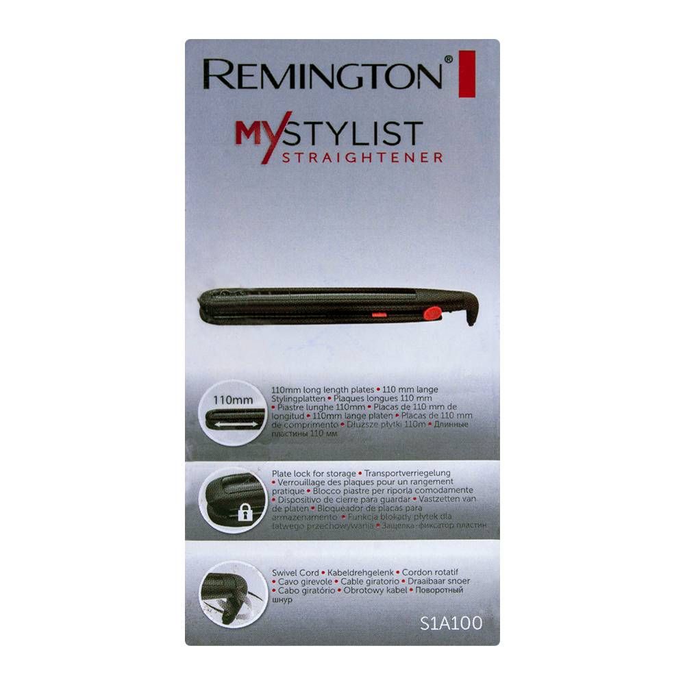 Remington MyStylist Hair Straightener, Ceramic Coated Plates, A1A100, Straightener & Curler, Remington, Chase Value