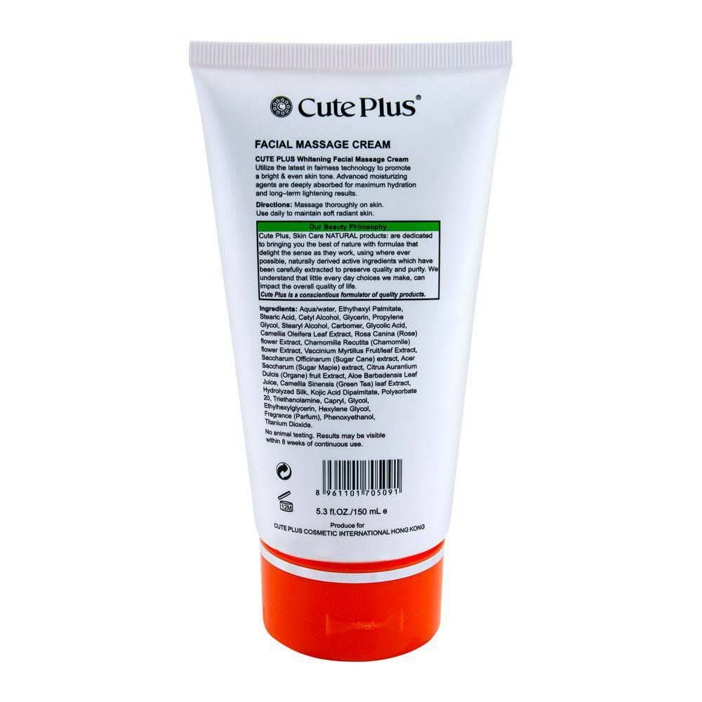 Cute Plus Rose Whitening All Skin Type Facial Massage Cream 150ml, Creams & Lotions, Cute Plus, Chase Value