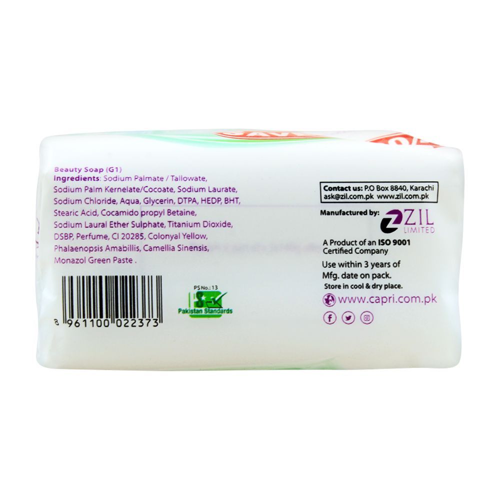 Capri Refreshing Purifying Green Tea Soap, Saving Pack 3x140g, Soaps, Capri, Chase Value