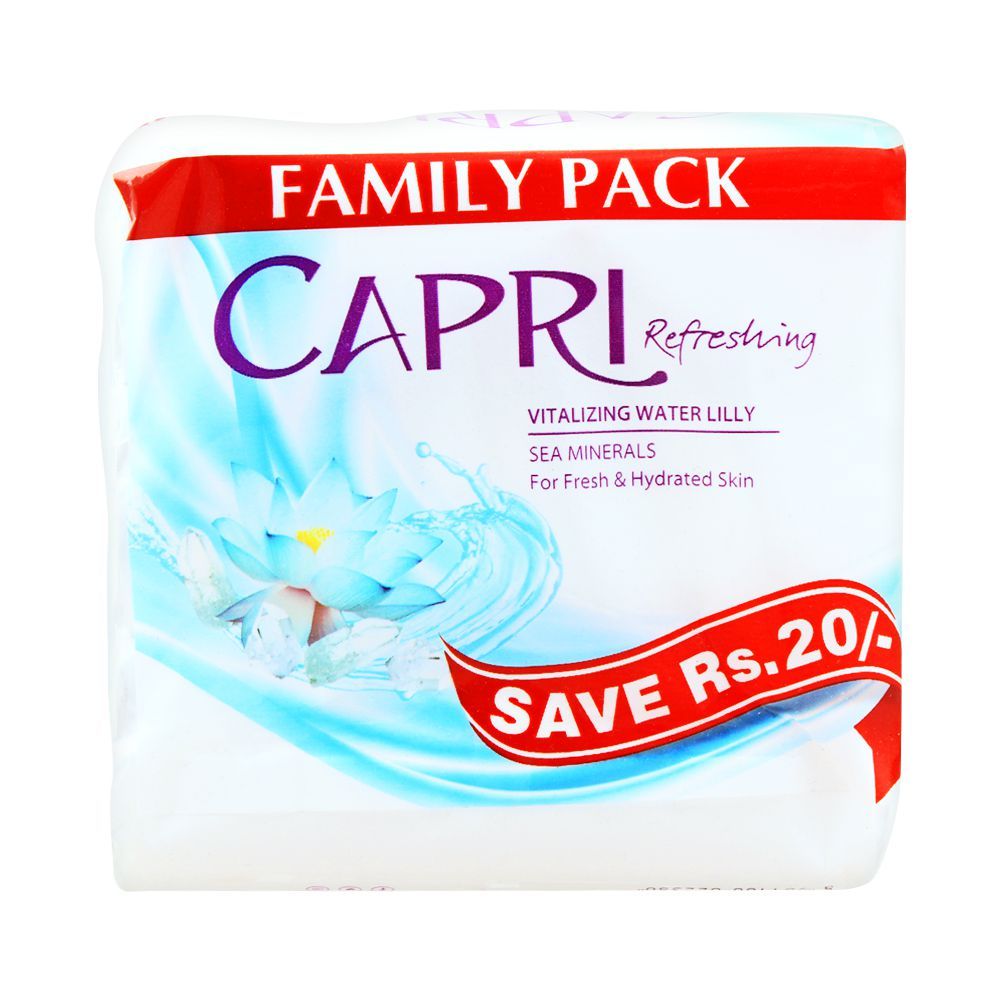 Capri Refreshing Vitalizing Water Lilly Soap, Saving Pack 3x140g, Soaps, Capri, Chase Value