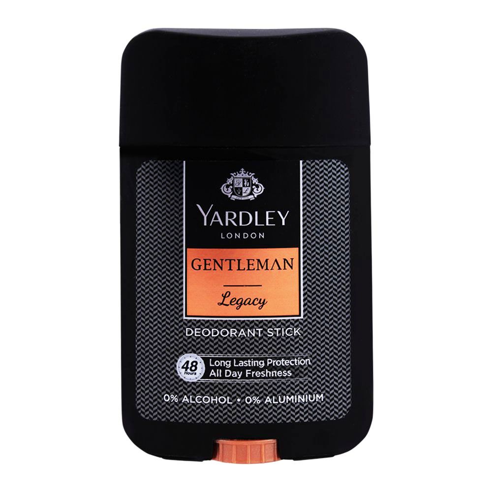 Yardley Gentleman Legacy Deodorant Stick, 0% Alcohol, 50ml, Body Roll On & Sticks, Yardley, Chase Value