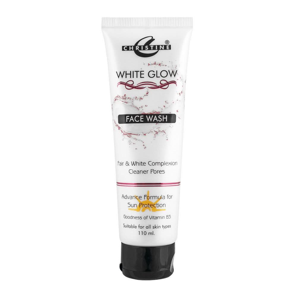 Christine White Glow Face Wash, Fair & White Complexion, Cleans Pores, 110ml, Face Washes, Christine, Chase Value