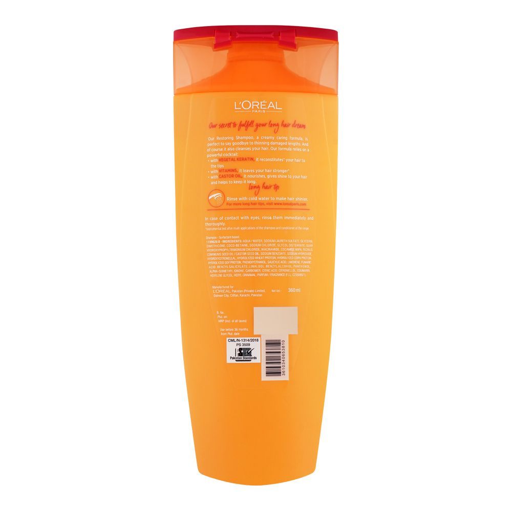 L'Oreal Paris Dream Long Restoring Shampoo, Weakened Long Hair, 360ml, Shampoo & Conditioner, Loreal, Chase Value